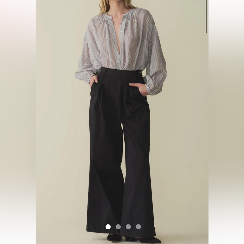 Doen Women’s Tailored Black Wide-Leg Trousers